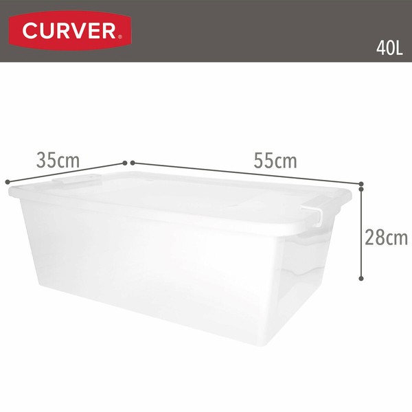 Sandėliavimo dėžutė su dangteliu Curver Balta Plastmasinis 40 L 55 x 28 x 35 cm (5 vnt.)
