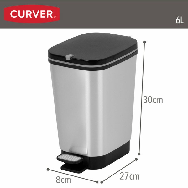 Jäteastia Curver Harmaa Muovinen 6 L (5 osaa)