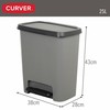 Waste bin Curver Dark grey Plastic 25 L (5 Units)