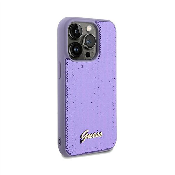 Guess Sequin Script Metal - Case for iPhone 13 Pro (purple)