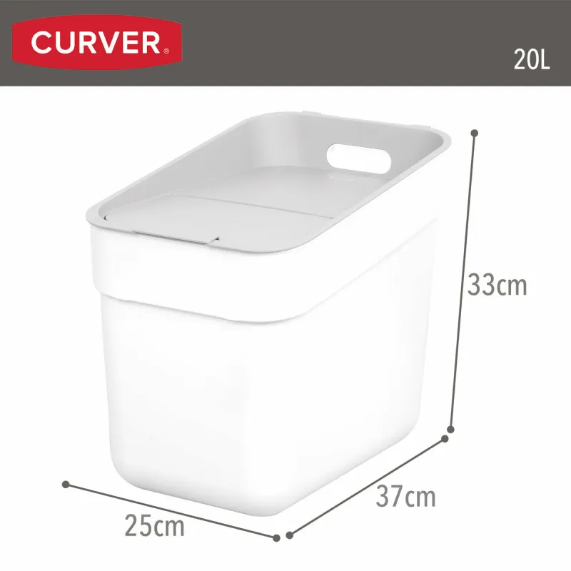 Waste bin Curver White Plastic 20 L (6 Units)