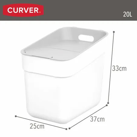 Šiukšlių dėžė Curver Balta Plastmasinis 20 L (6 vnt.)
