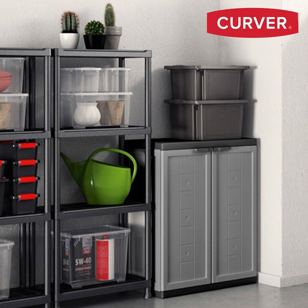 Kaappi Curver Tumman harmaa Muovinen 68 x 87 x 39 cm