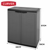 Kaappi Curver Tumman harmaa Muovinen 68 x 87 x 39 cm