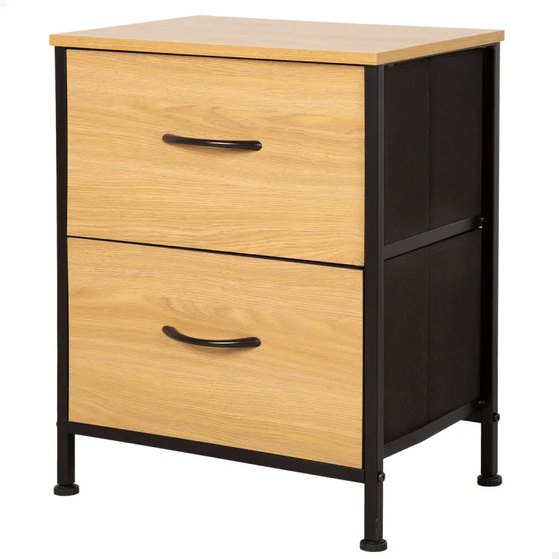 Ночной столик Max Home Чёрный 40 x 52 x 30 cm