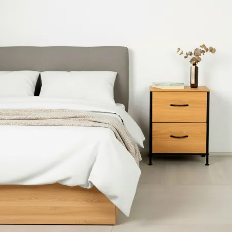 Nightstand Max Home Black 40 x 52 x 30 cm