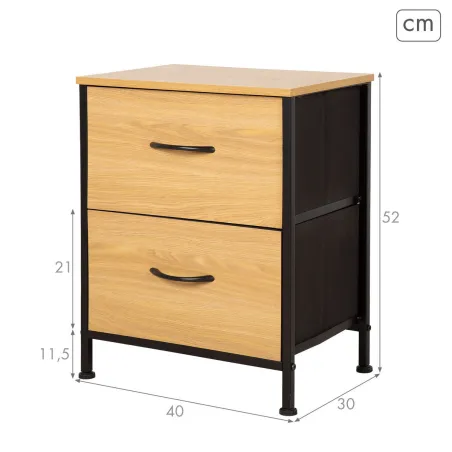 Ночной столик Max Home Чёрный 40 x 52 x 30 cm