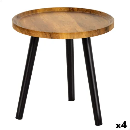 Side table Max Home Black 38 x 37 x 38 cm (4 Units)