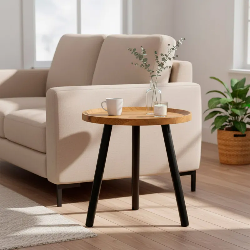 Side table Max Home Black 38 x 37 x 38 cm (4 Units)