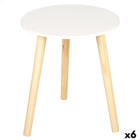 Side table Max Home White 35 x 40 x 35 cm (6 Units)