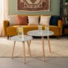 Set of 2 tables Max Home Valkoinen 48 x 45 x 48 cm