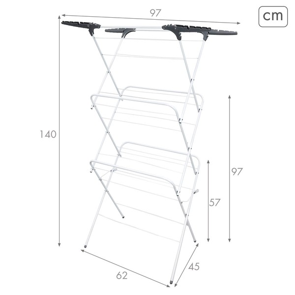 Clothes Line Max Home Metal 62 X 140 X 45 CM (2 Units)