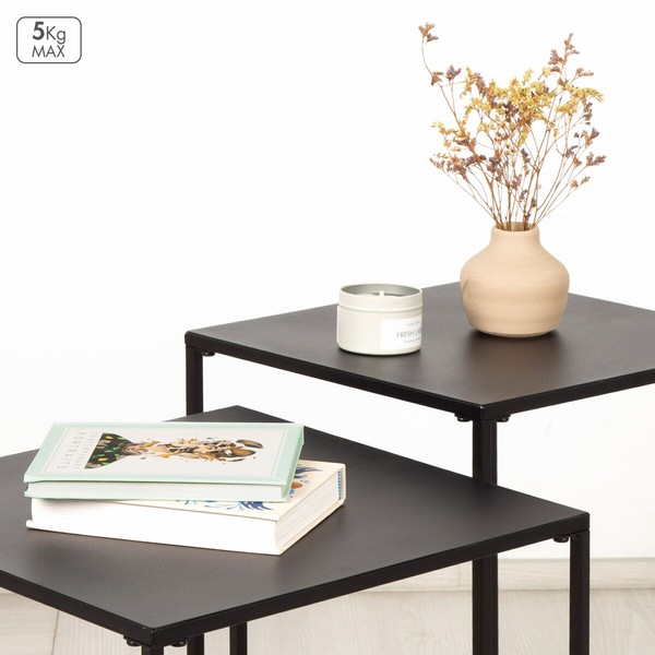 Set of 2 tables Max Home 38 x 37 x 38 cm (2 Units)