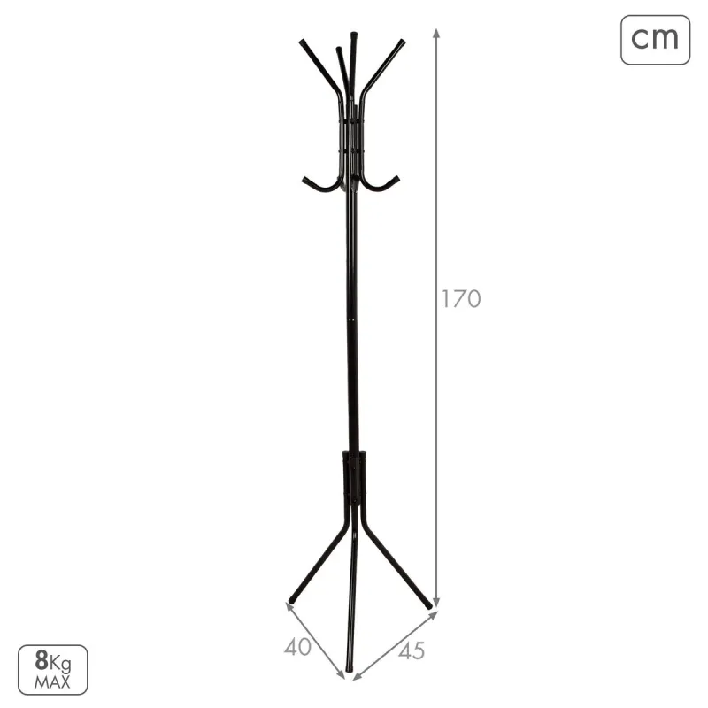 Mēteļu plaukts Max Home Metāls (4 gb.)