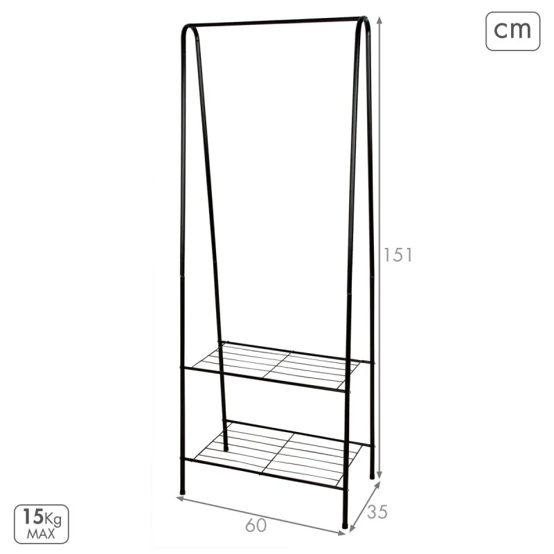 Mēteļu plaukts Max Home Metāls (4 gb.)
