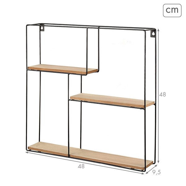Shelves Max Home Iron MDF Wood (2 Units)
