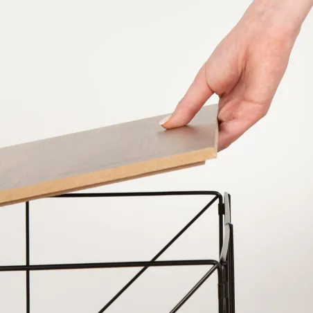 Mēteļu plaukts Max Home Dzelzs Koks MDF (4 gb.)