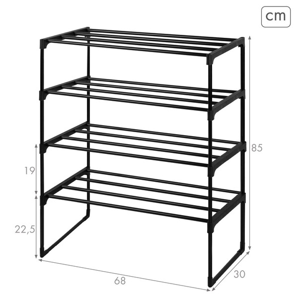 Hyllyt Max Home Metalli (4 osaa)