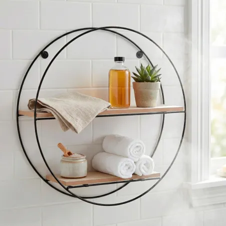 Shelves Max Home Iron MDF Wood 40 x 40 x 10 cm (6 Units)