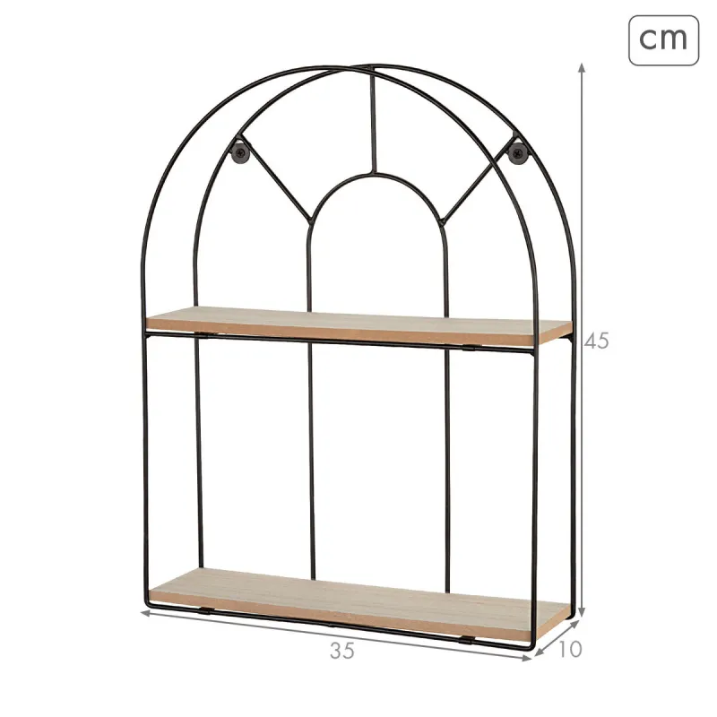 Shelves Max Home Iron MDF Wood 35 X 45 X 10 CM (6 Units)