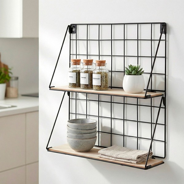 Shelves Max Home Iron MDF Wood 40 X 41 X 11 CM (6 Units)