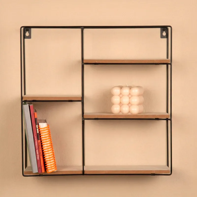 Shelves Max Home Iron MDF Wood 40 x 40 x 10 cm (6 Units)
