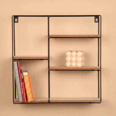 Shelves Max Home Iron MDF Wood 40 x 40 x 10 cm (6 Units)