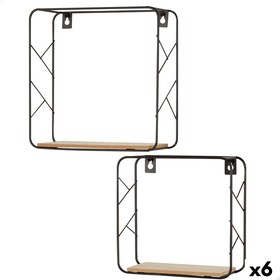 Shelves Max Home Iron MDF Wood 25 x 25 x 10 cm (6 Units)
