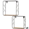 Hyllyt Max Home Rauta Puu MDF 25 x 25 x 10 cm (6 osaa)