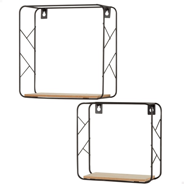 Shelves Max Home Iron MDF Wood 25 x 25 x 10 cm (6 Units)