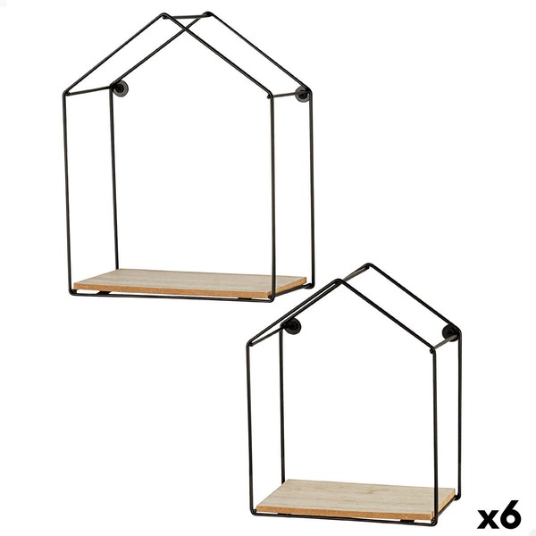 Shelves Max Home Iron MDF Wood 21 x 25 x 10 cm (6 Units)