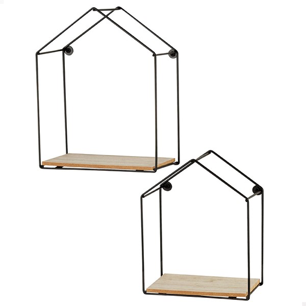 Shelves Max Home Iron MDF Wood 21 x 25 x 10 cm (6 Units)