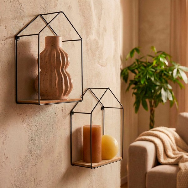 Shelves Max Home Iron MDF Wood 21 x 25 x 10 cm (6 Units)