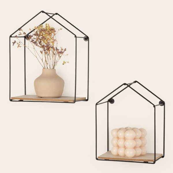 Shelves Max Home Iron MDF Wood 21 x 25 x 10 cm (6 Units)