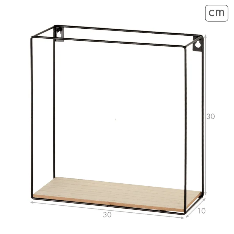 Shelves Max Home Iron MDF Wood 30 x 30 x 10 cm (4 Units)