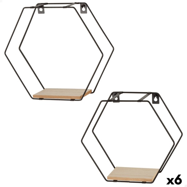 Hyllyt Max Home Rauta Puu MDF 30 X 27 X 10 CM (6 osaa)