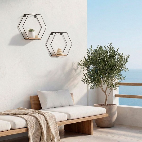 Shelves Max Home Iron MDF Wood 30 X 27 X 10 CM (6 Units)