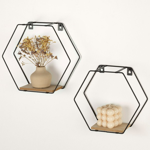 Shelves Max Home Iron MDF Wood 30 X 27 X 10 CM (6 Units)