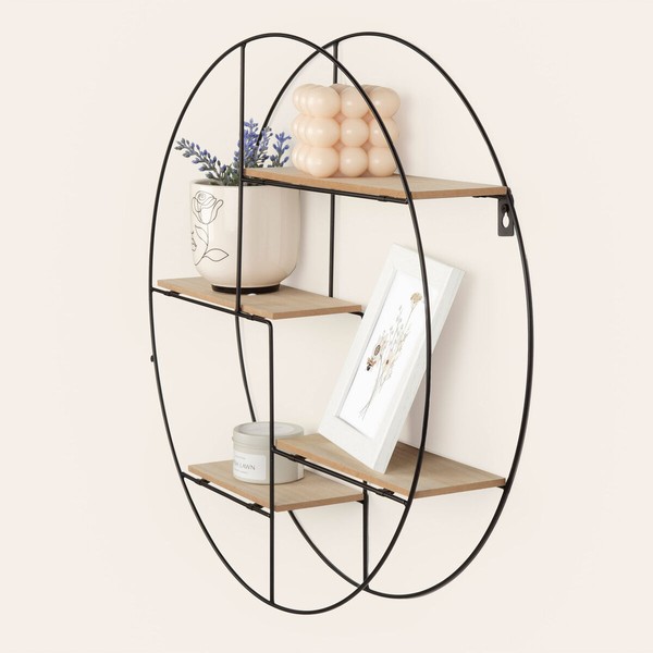 Shelves Max Home Iron MDF Wood 50 x 50 x 10 cm (4 Units)