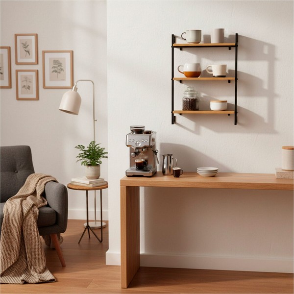 Shelves Max Home Iron MDF Wood 40 X 55 X 12 cm (4 Units)
