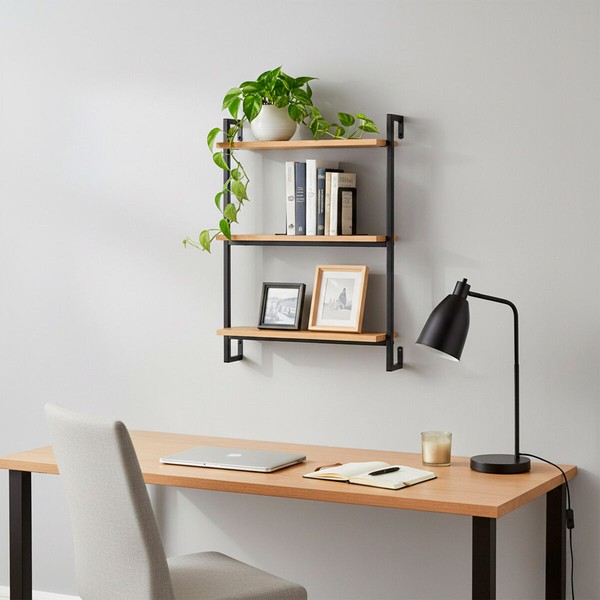 Hyllyt Max Home Rauta Puu MDF 40 X 55 X 12 cm (4 osaa)