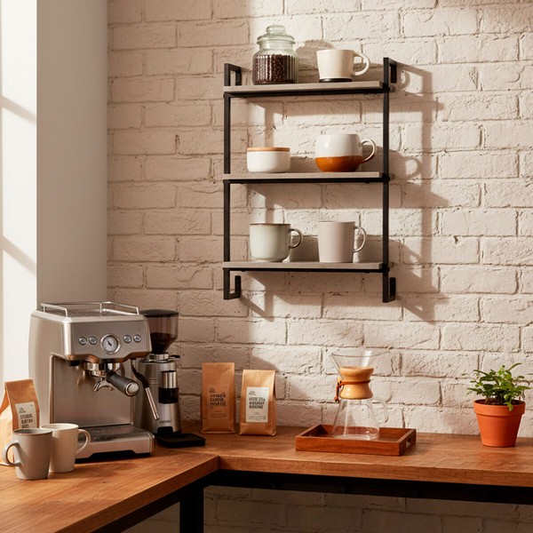 Shelves Max Home Iron MDF Wood 40 X 55 X 12 cm (4 Units)