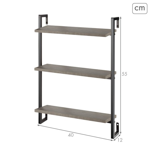 Shelves Max Home Iron MDF Wood 40 X 55 X 12 cm (4 Units)