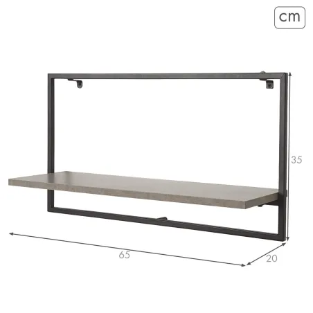 Shelve Max Home Iron MDF Wood 65 X 35 X 20 CM (4 Units)