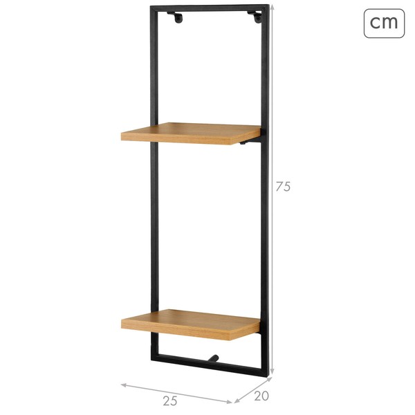 Hyllyt Max Home Rauta Puu MDF 25 X 75 X 20 CM (4 osaa)