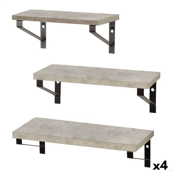 Shelves Max Home Iron MDF Wood 42 X 12 X 16 CM (4 Units)