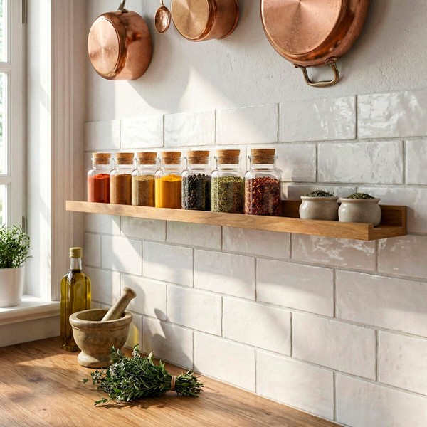 Shelve Max Home MDF Wood 80 X 4 X 10 CM (6 Units)