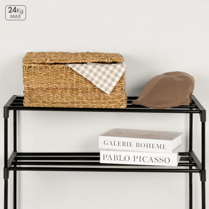 Shelves Max Home Black Metal Plastic 67 X 160 X 30 CM (2 Units)