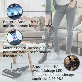 Bezvadu Putekļu Sūcējs BOSCH BBS712A Melns