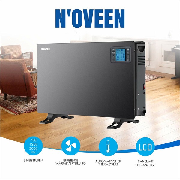 Lämmitin N'oveen CH7100 Musta 2000 W